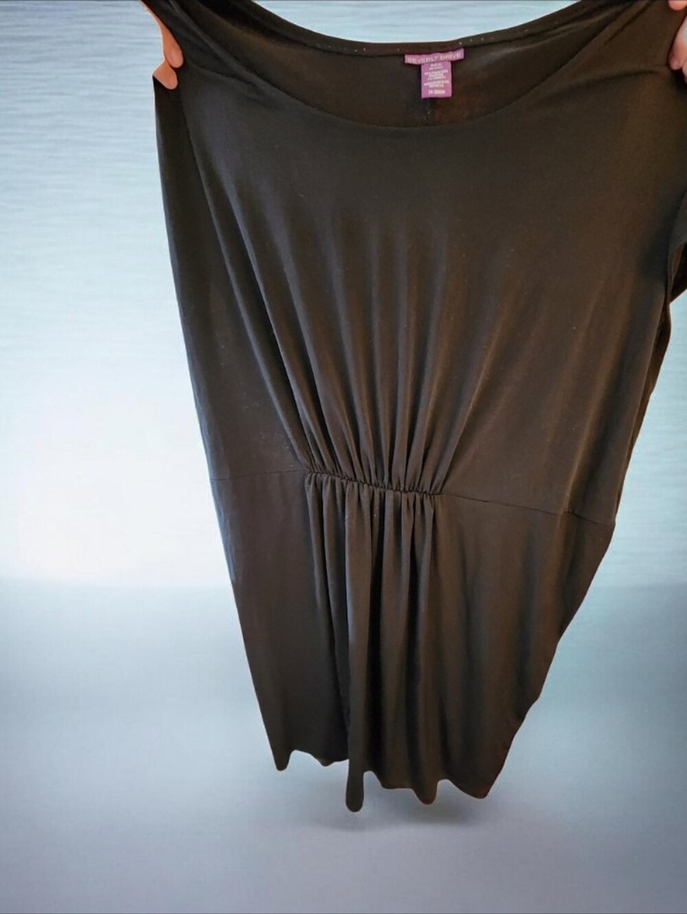 Women's Black Gathered Waist Dress■ EUC